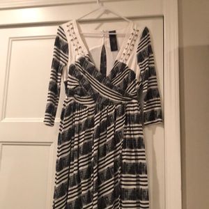 Black and white stripe dress